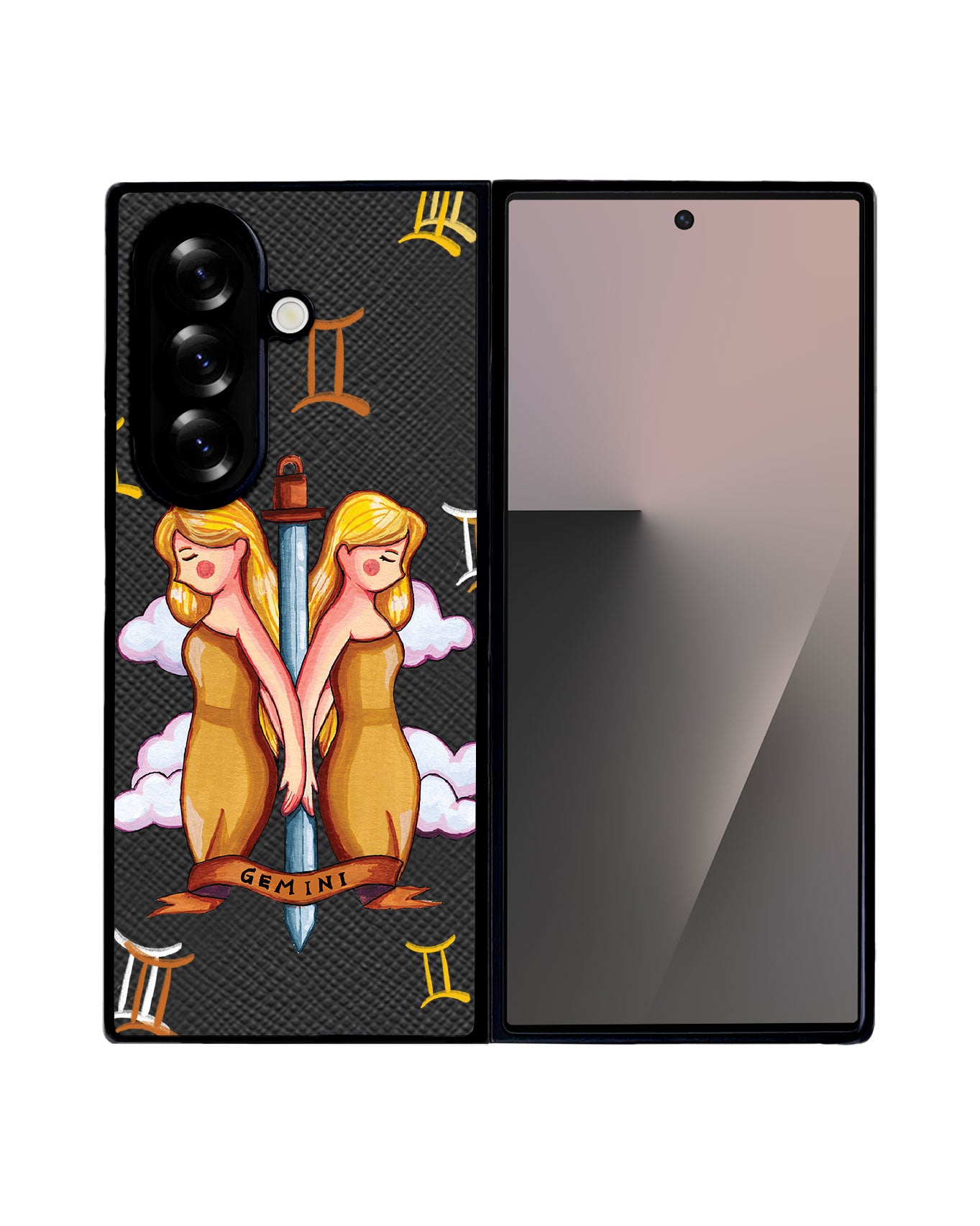 Android Flip / Fold Leather Grip - Gemini