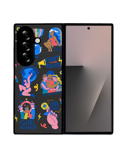 Android Flip / Fold Leather Grip - Girl Power 2.0
