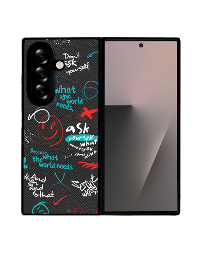 Android Flip / Fold Leather Grip - Graffiti 2.0