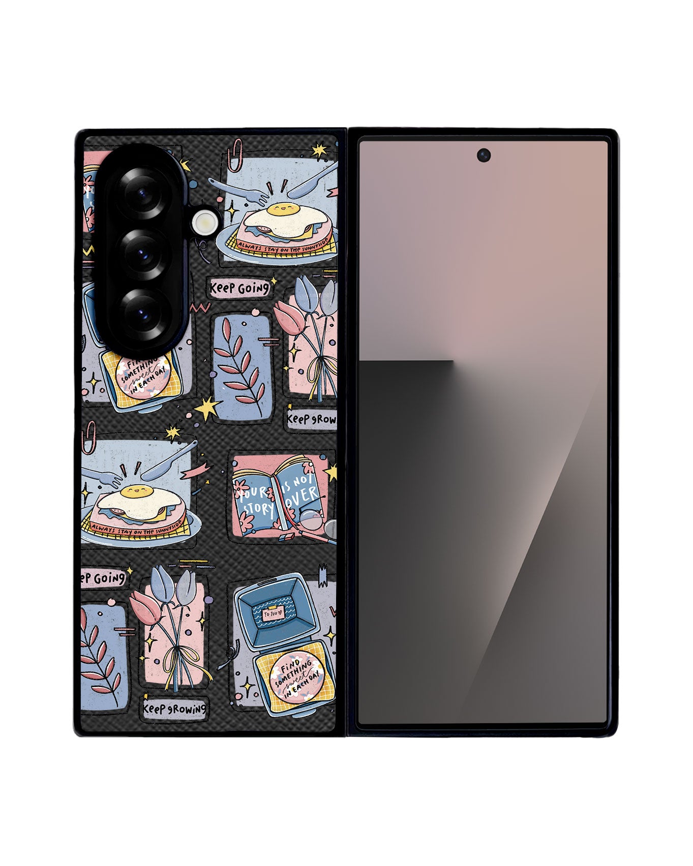 Android Flip / Fold Leather Grip - Grow (Sunnysidearteu)