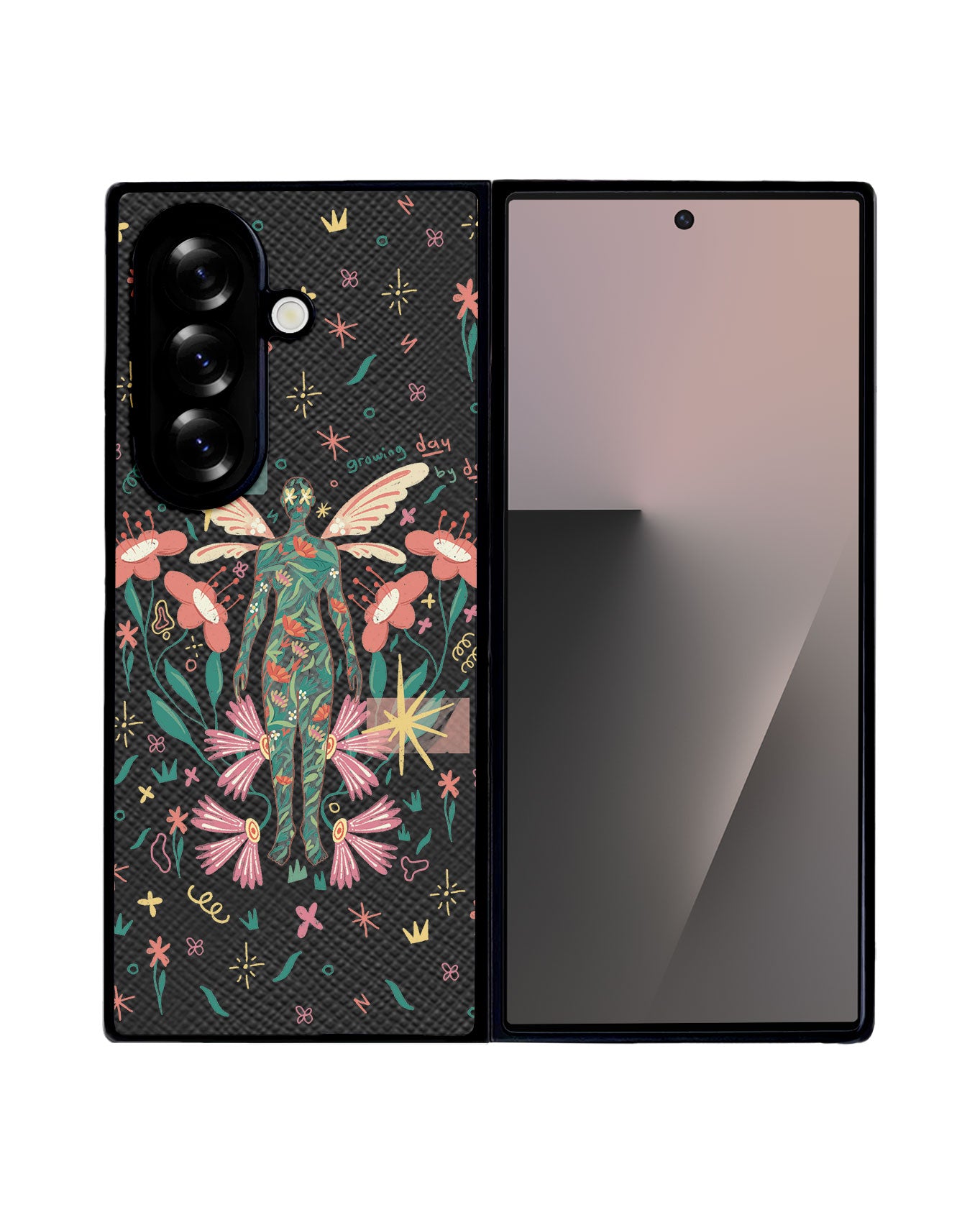 Android Flip / Fold Leather Grip - Growing Day by Day