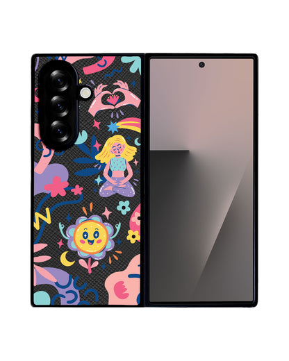 Android Flip / Fold Leather Grip - Heather