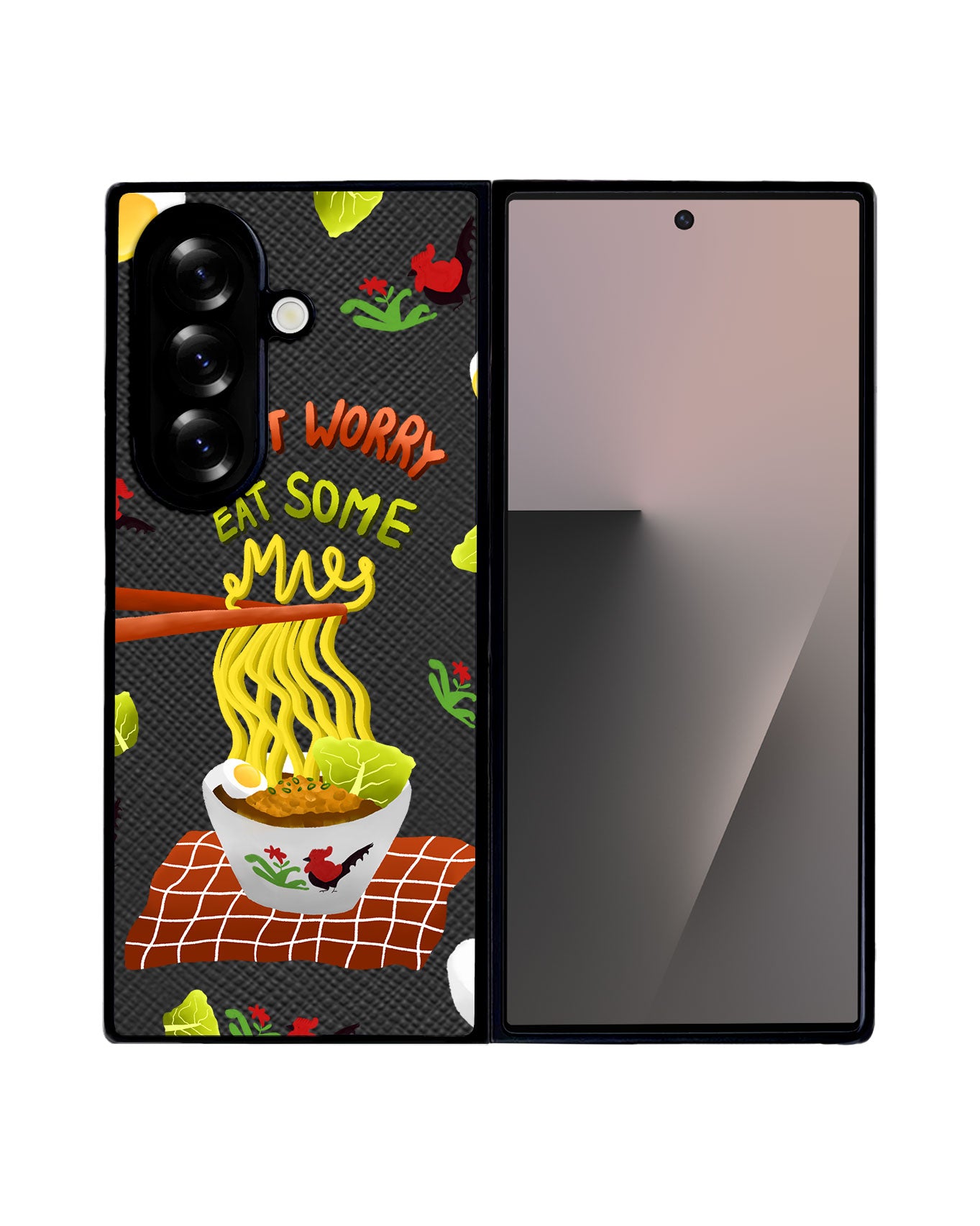 Android Flip / Fold Leather Grip - Go Eat Some Mie