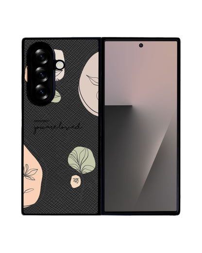 Android Flip / Fold Leather Grip - Sketchy Flower