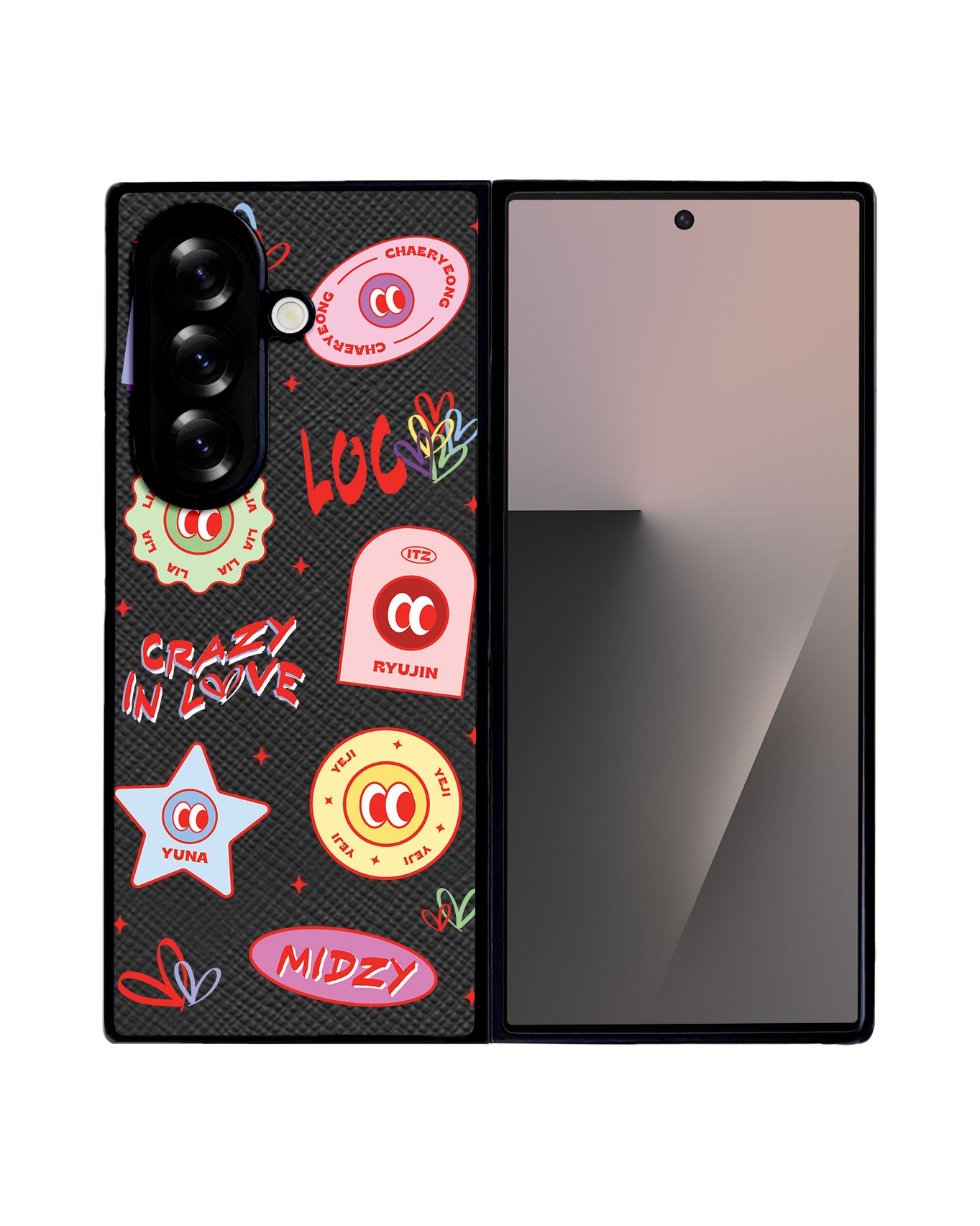 Android Flip / Fold Leather Grip - Itzy Sticker Pack