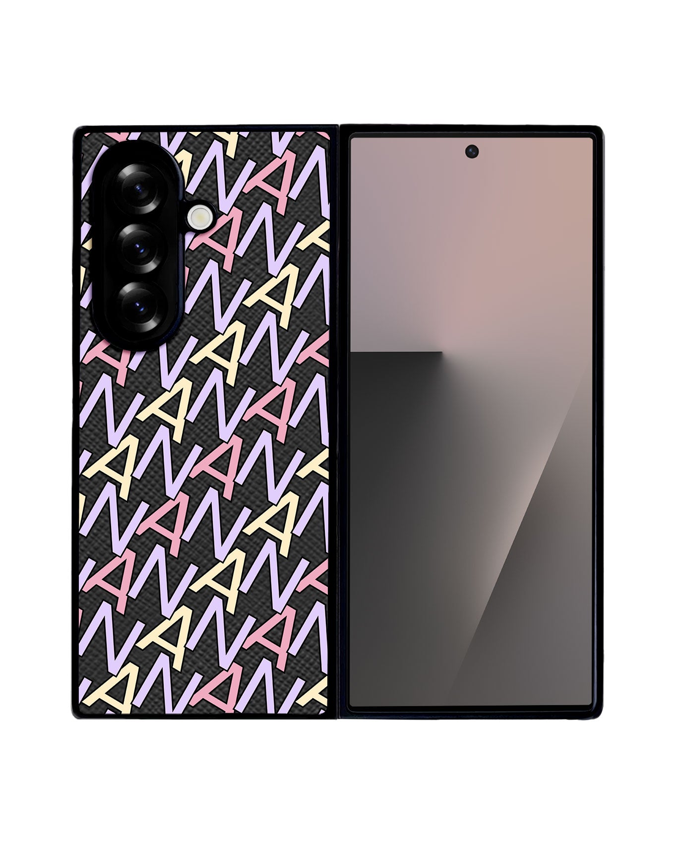 Android Flip / Fold Leather Grip - Initial Monogram 5.0