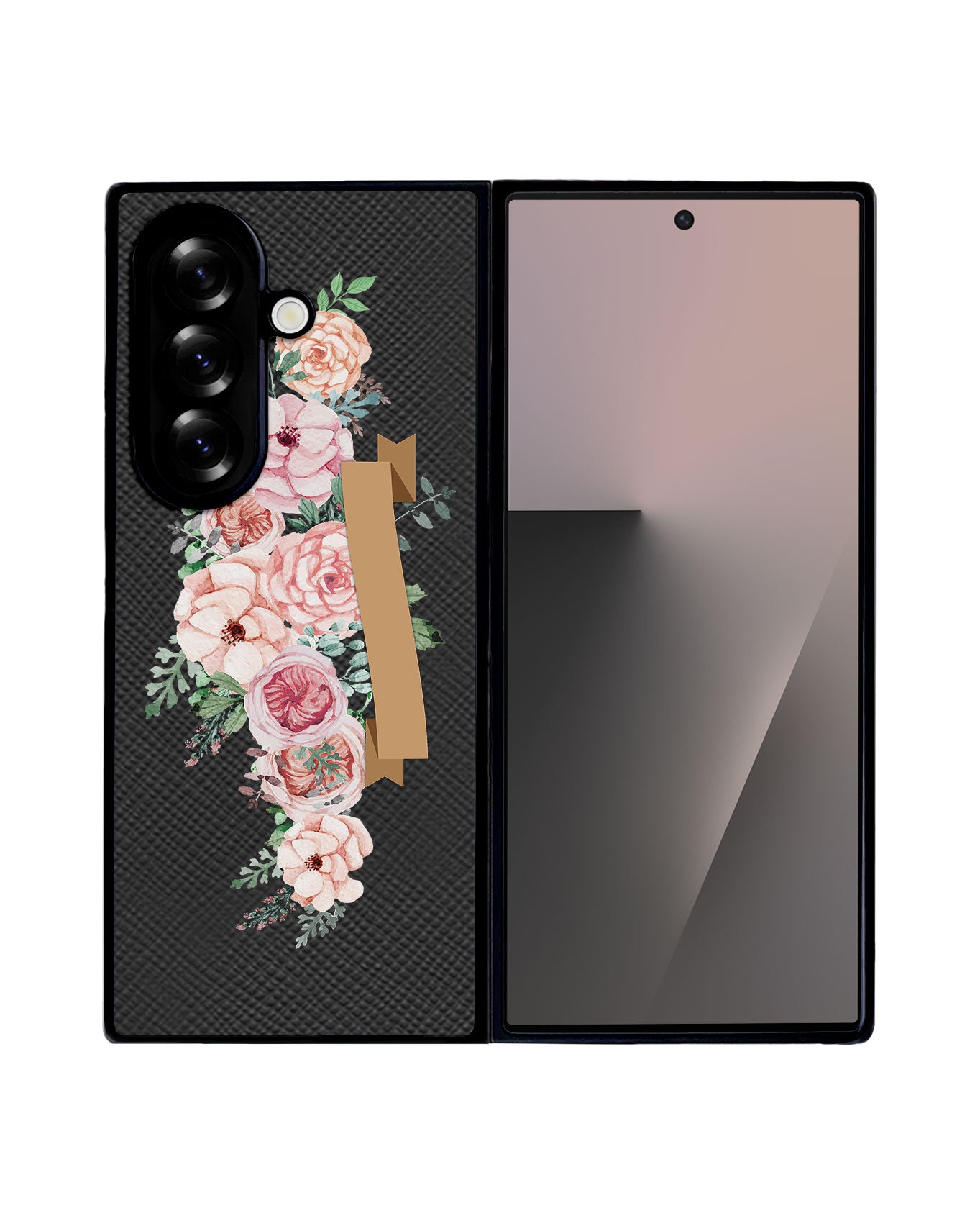 Android Flip / Fold Leather Grip - Peony
