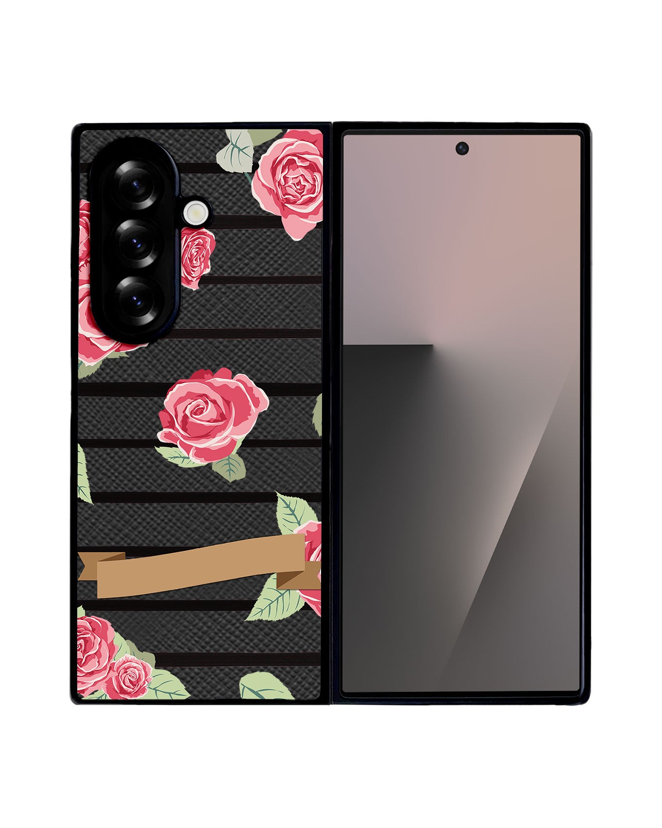 Android Flip / Fold Leather Grip - Rose