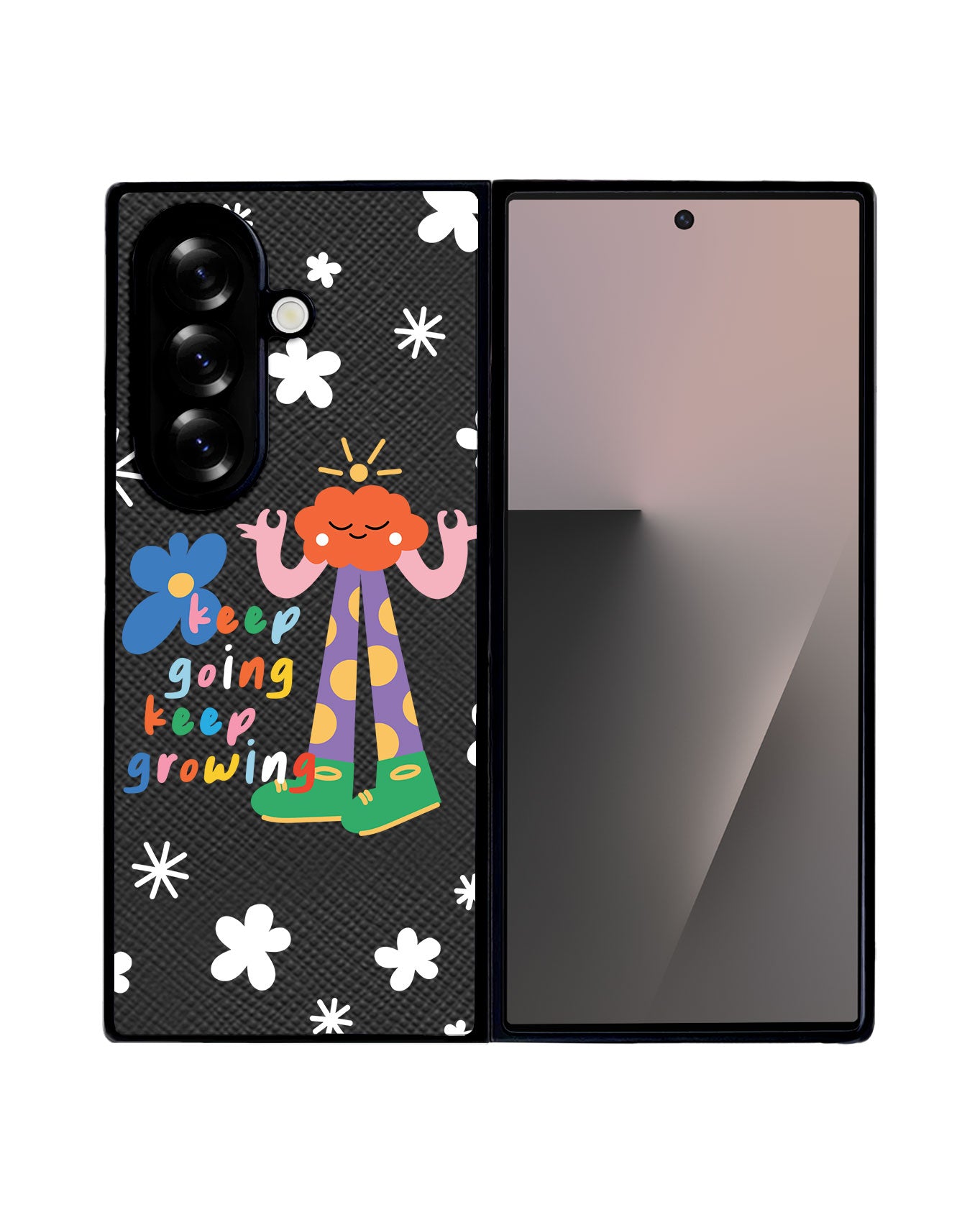 Android Flip / Fold Leather Grip - Keep Growing