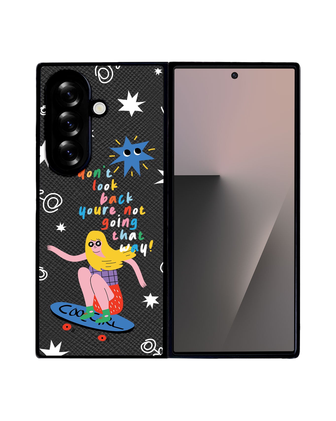 Android Flip / Fold Leather Grip - Keep Moving