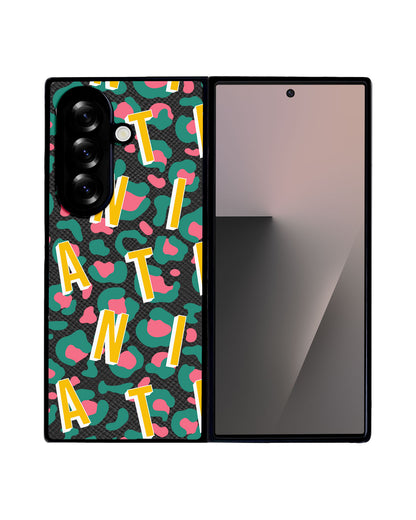 Android Flip / Fold Leather Grip - CUSTOM MONOGRAM 3.0 Leopard Monogram 4.0
