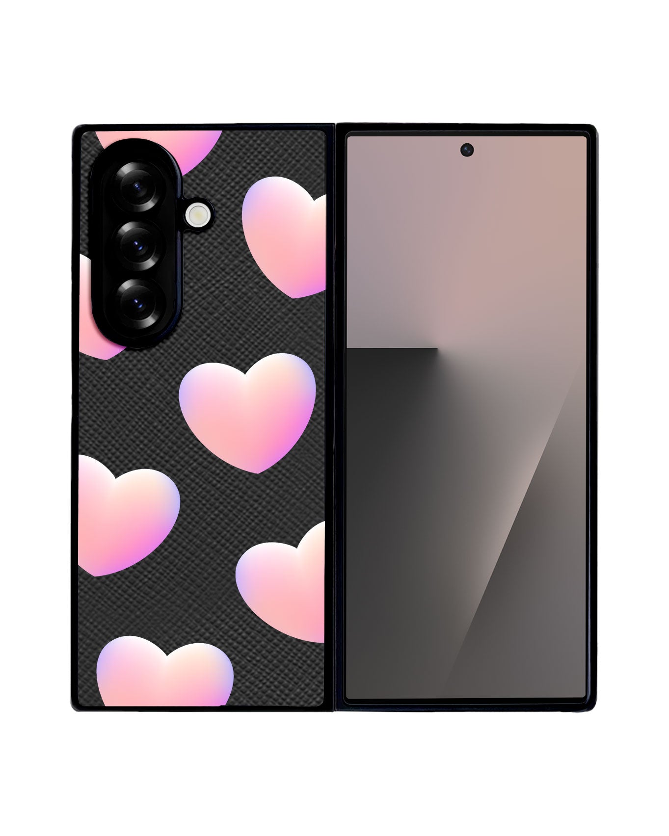 Android Flip / Fold Leather Grip - Love Shapes