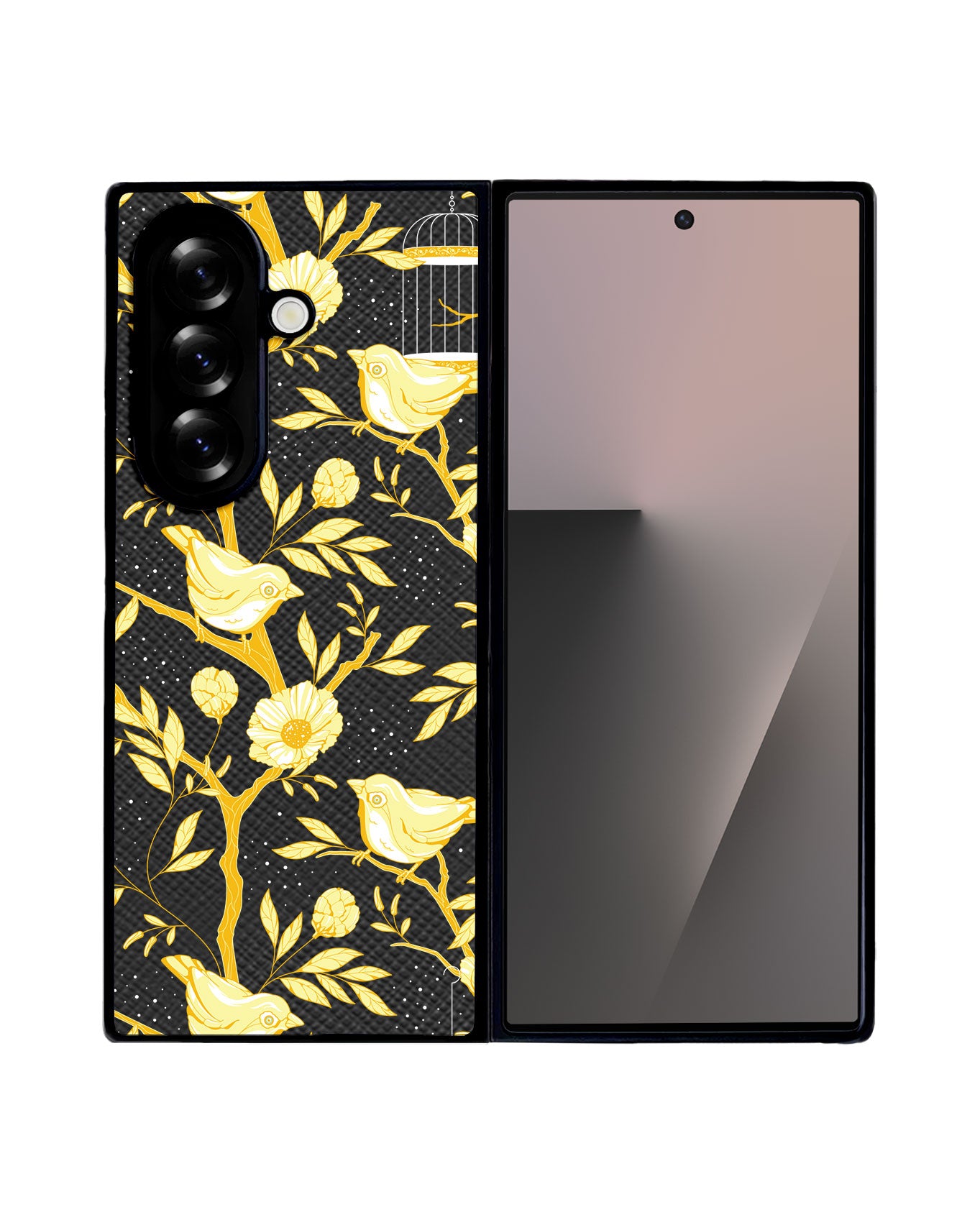 Android Flip / Fold Leather Grip - Lovebird Monochrome 2.0