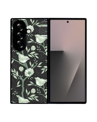 Android Flip / Fold Leather Grip - Lovebird Monochrome 4.0