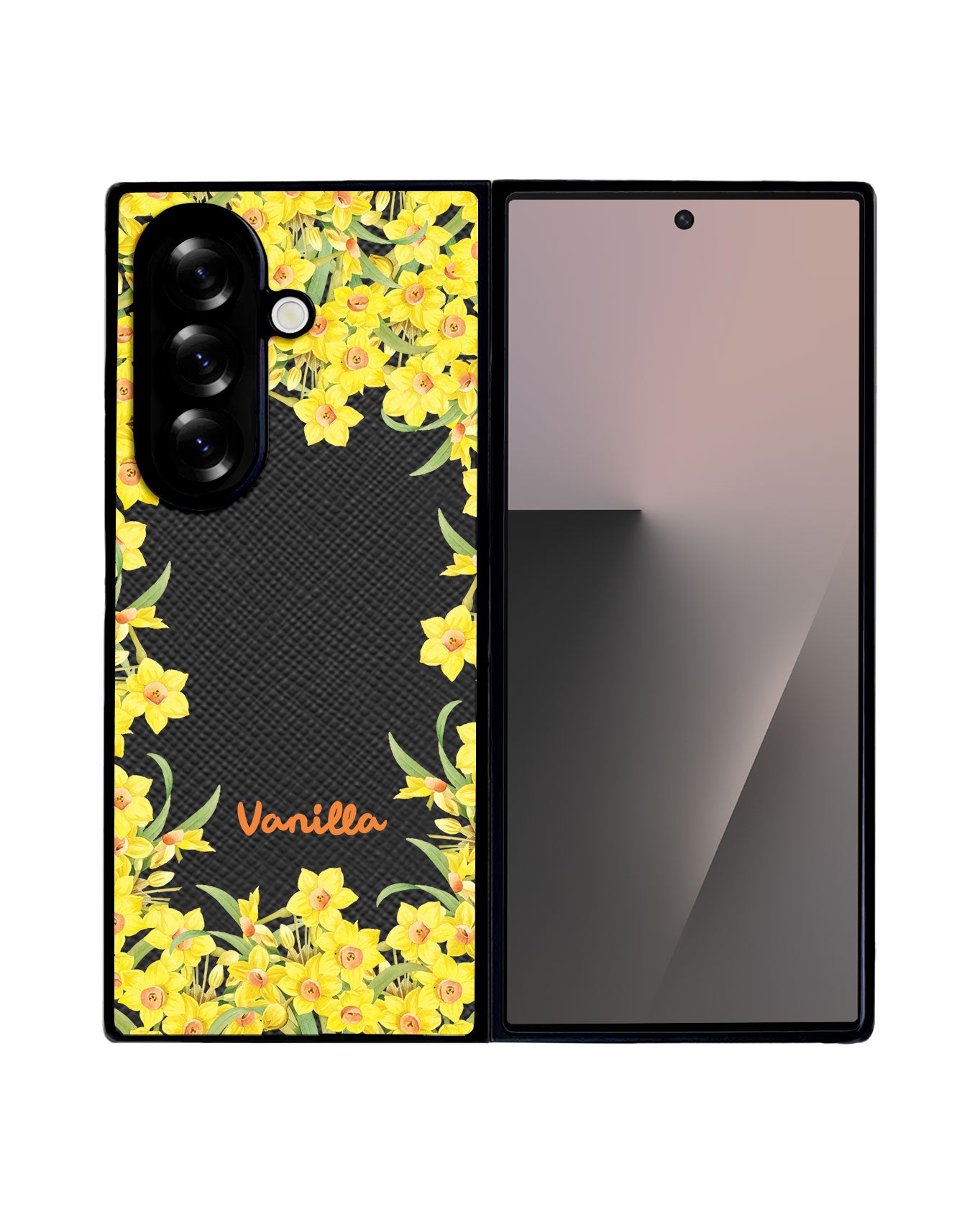 Android Flip / Fold Leather Grip - March Daffodils