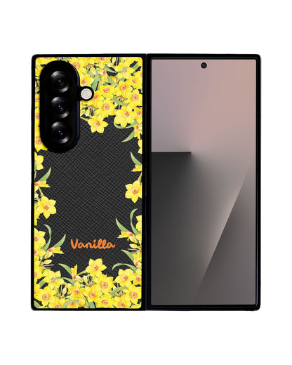 Android Flip / Fold Leather Grip - March Daffodils