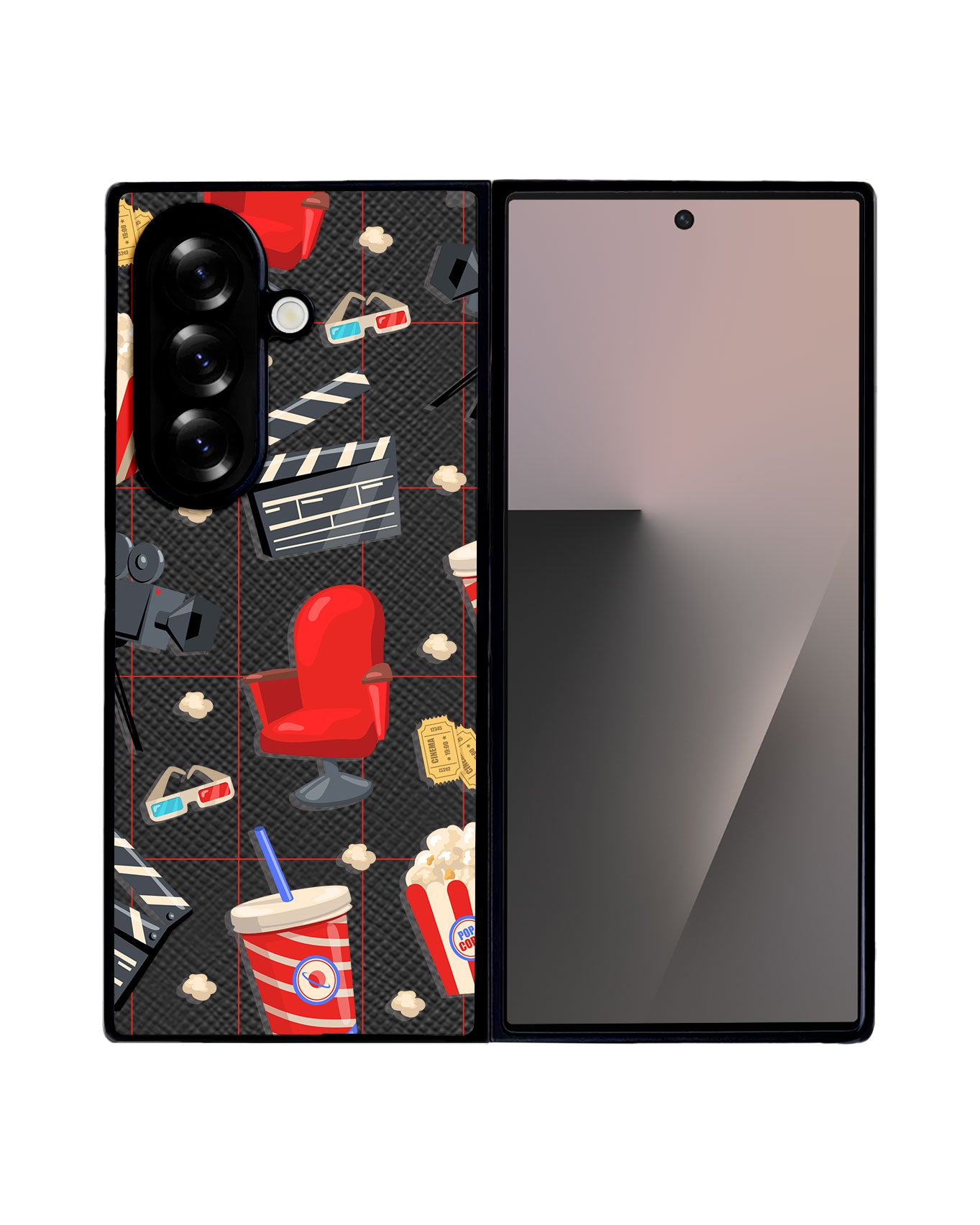 Android Flip / Fold Leather Grip - Movie Night