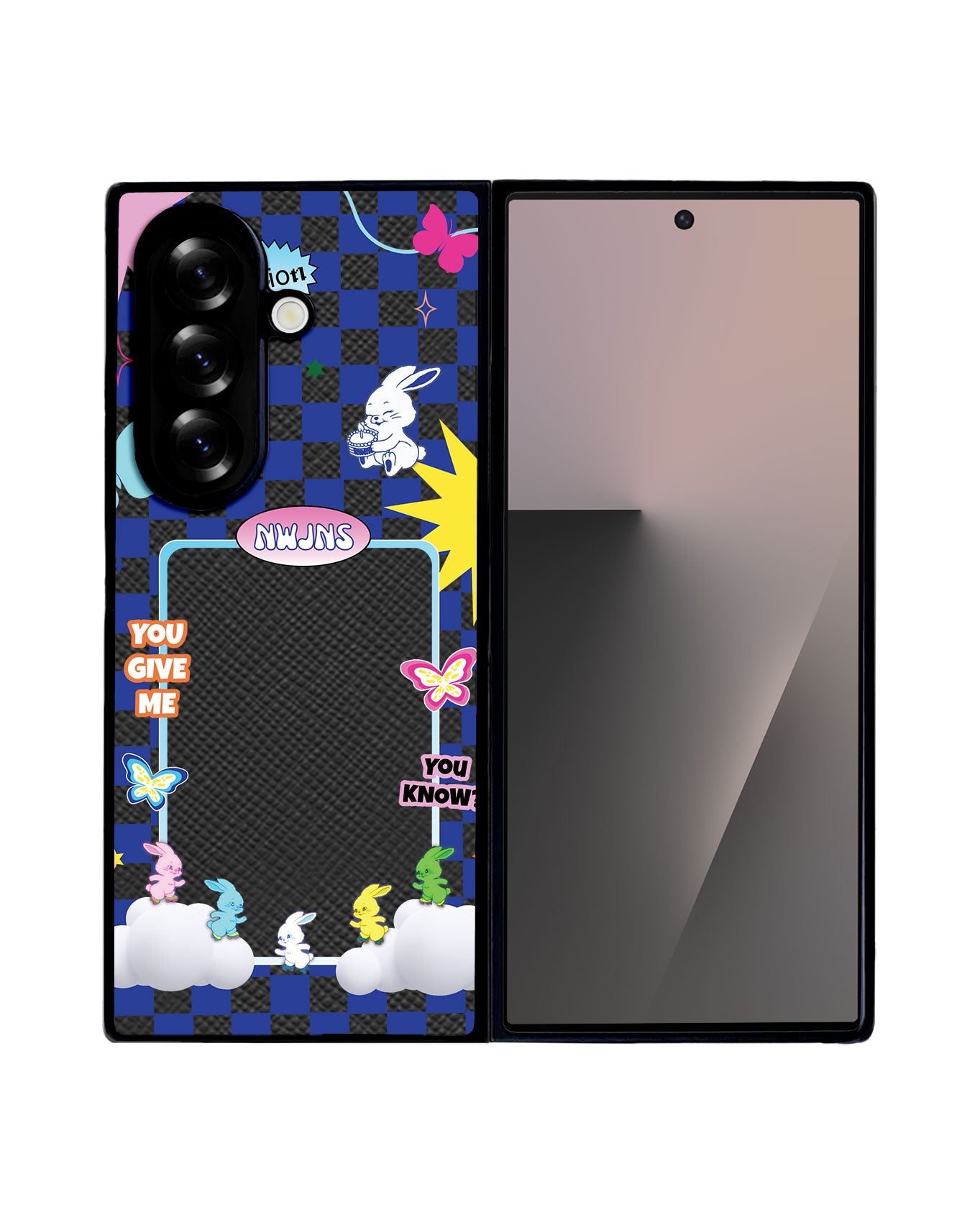 Android Flip / Fold Leather Grip - New Jeans Photocard Frame