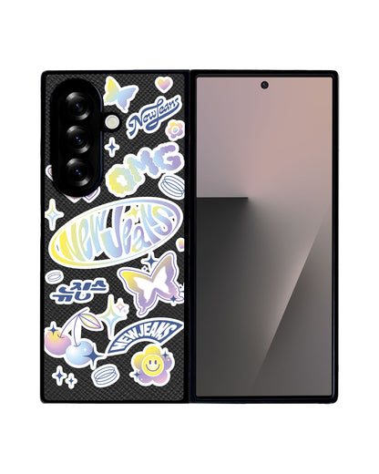 Android Flip / Fold Leather Grip - New Jeans OMG 1.0