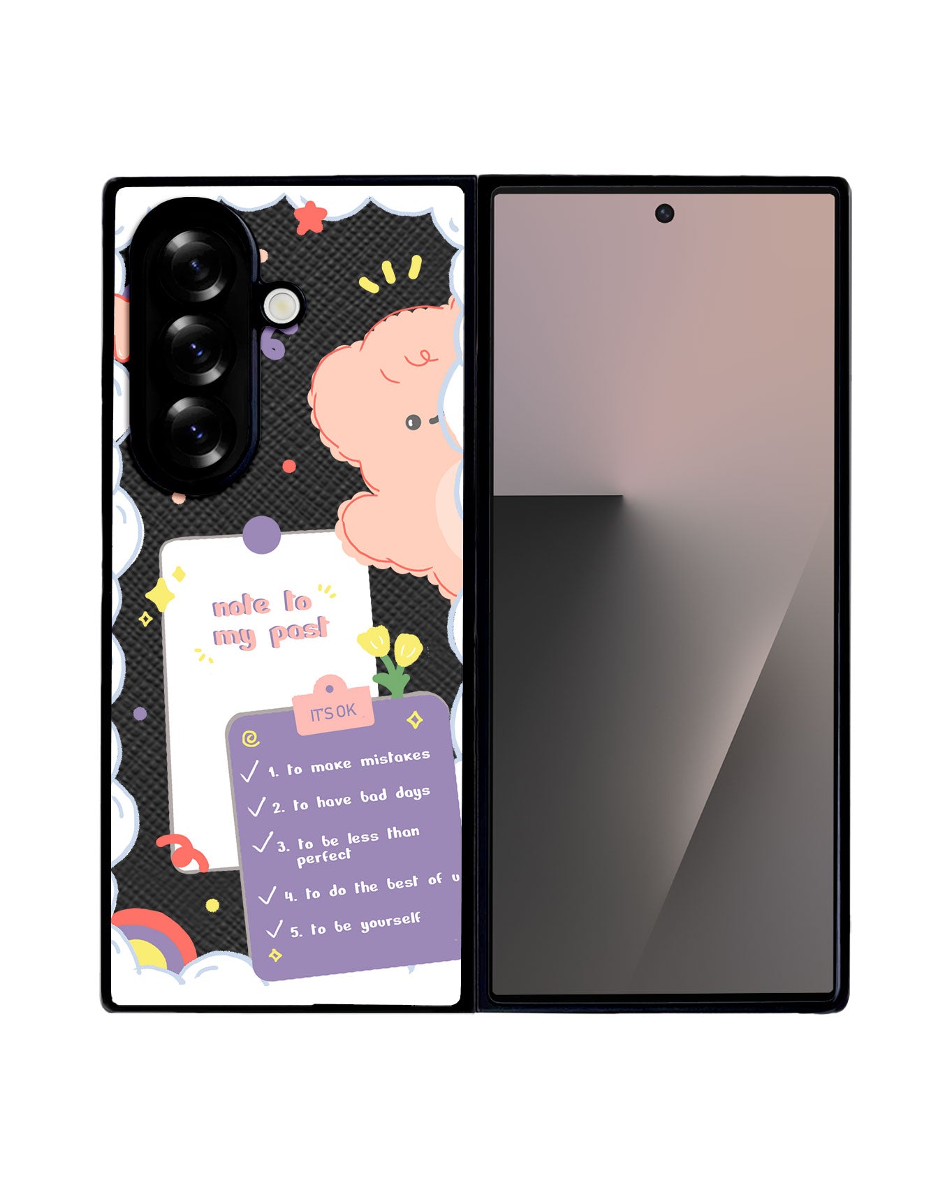 Android Flip / Fold Leather Grip - Note to my Past