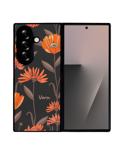 Android Flip / Fold Leather Grip - November Marigold