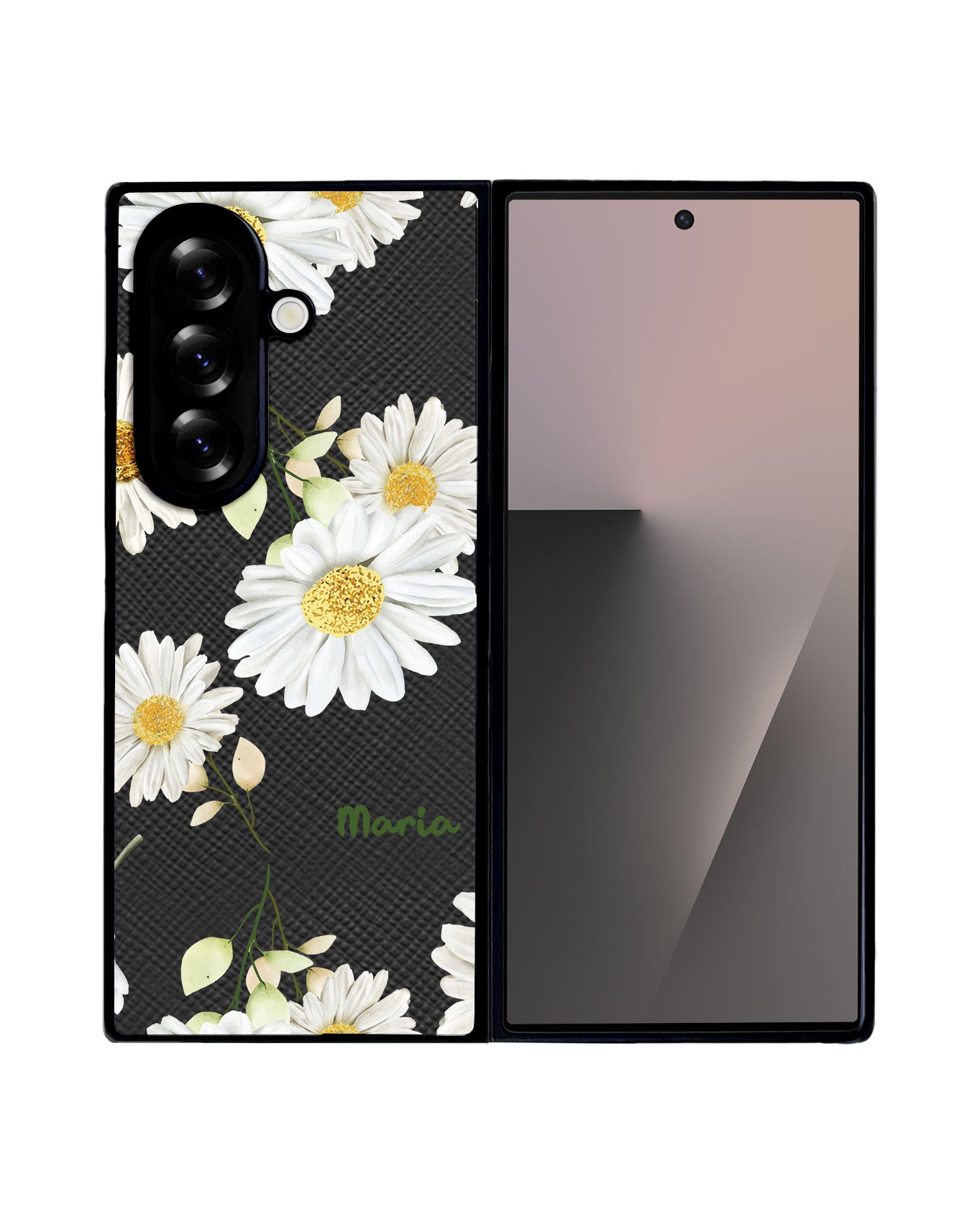 Android Flip / Fold Leather Grip - October Chrysanthemum