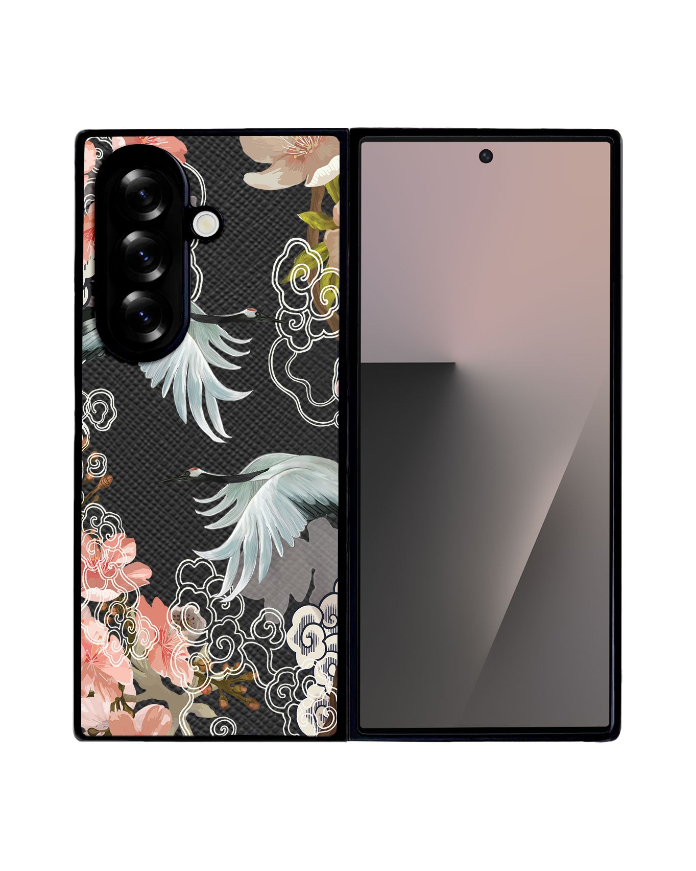 Android Flip / Fold Leather Grip - Oil Painting Birds