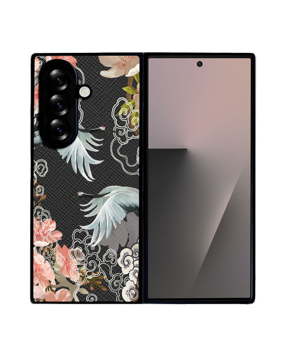 Android Flip / Fold Leather Grip - Oil Painting Birds