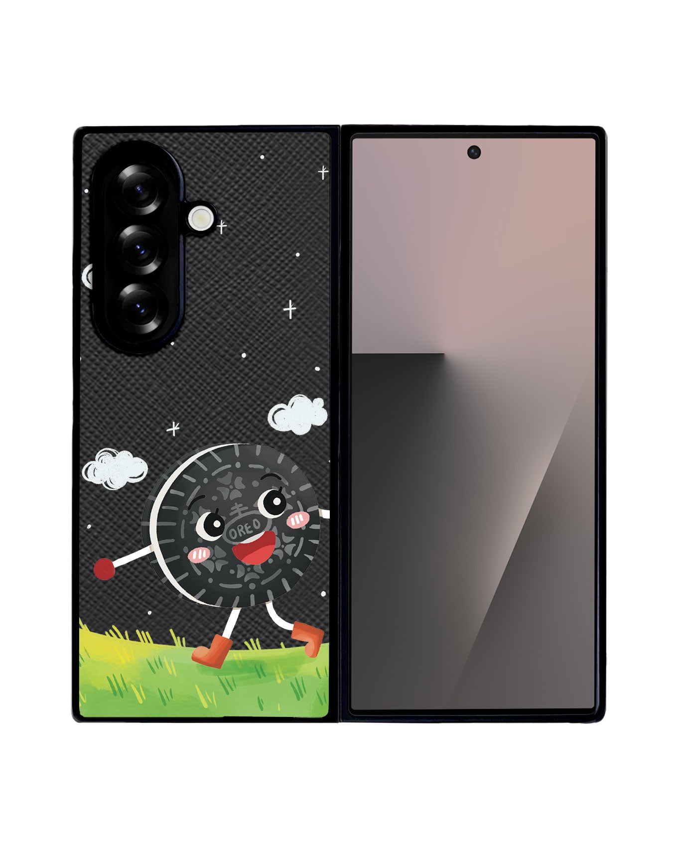 Android Flip / Fold Leather Grip - Cookies to my Milk (Couple Case)