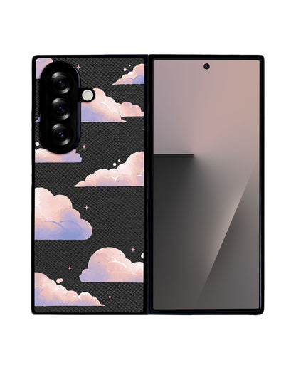 Android Flip / Fold Leather Grip - Pastel Clouds