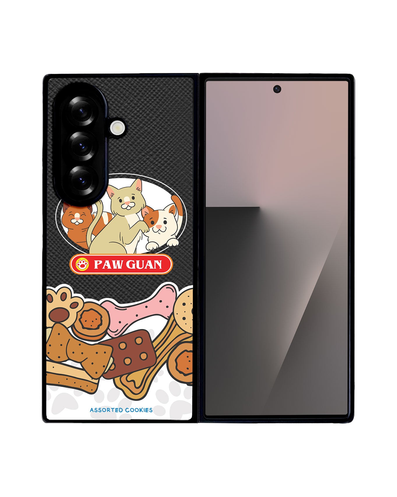 Android Flip / Fold Leather Grip - Pawguan Cat