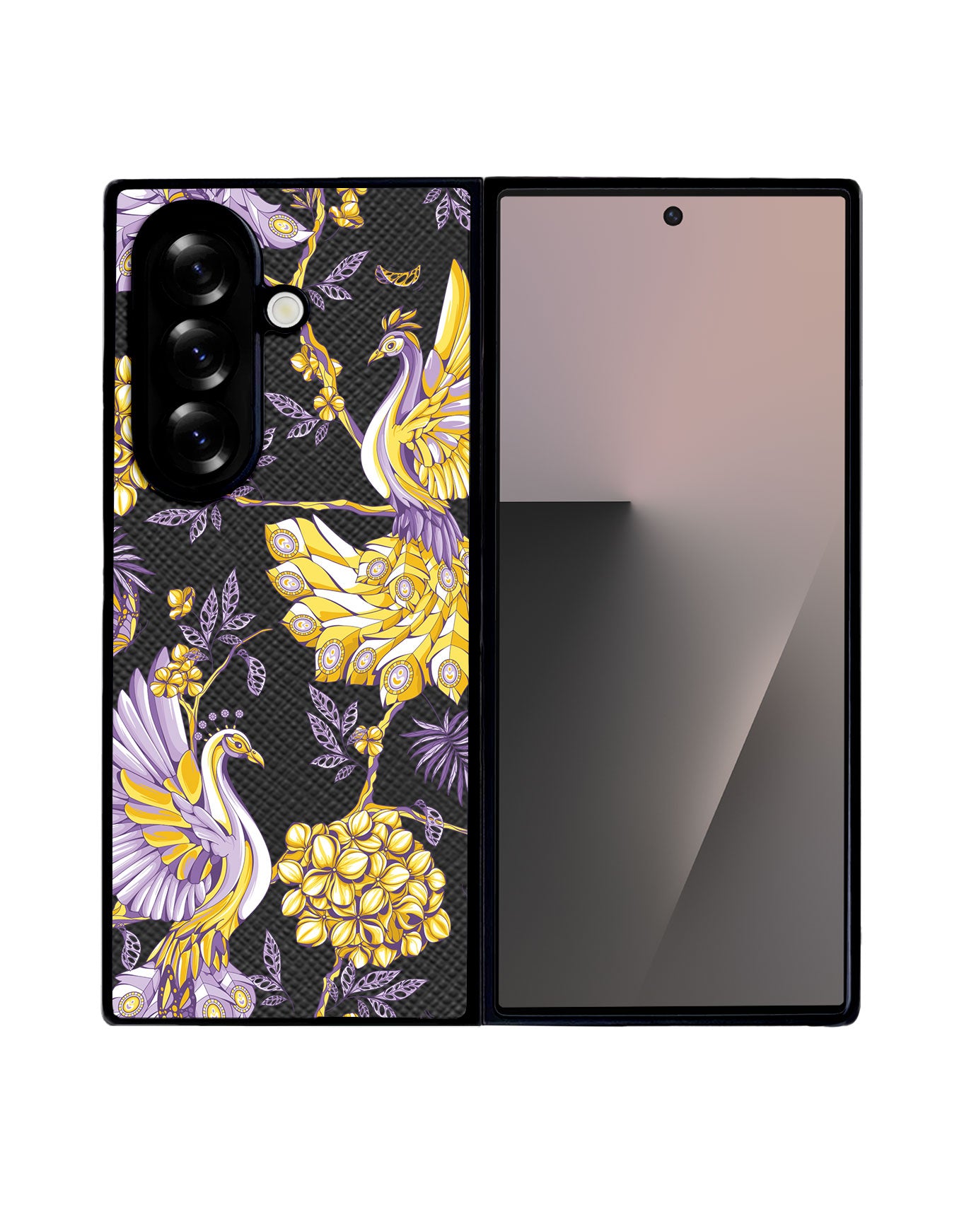 Android Flip / Fold Leather Grip - Peacock 3.0