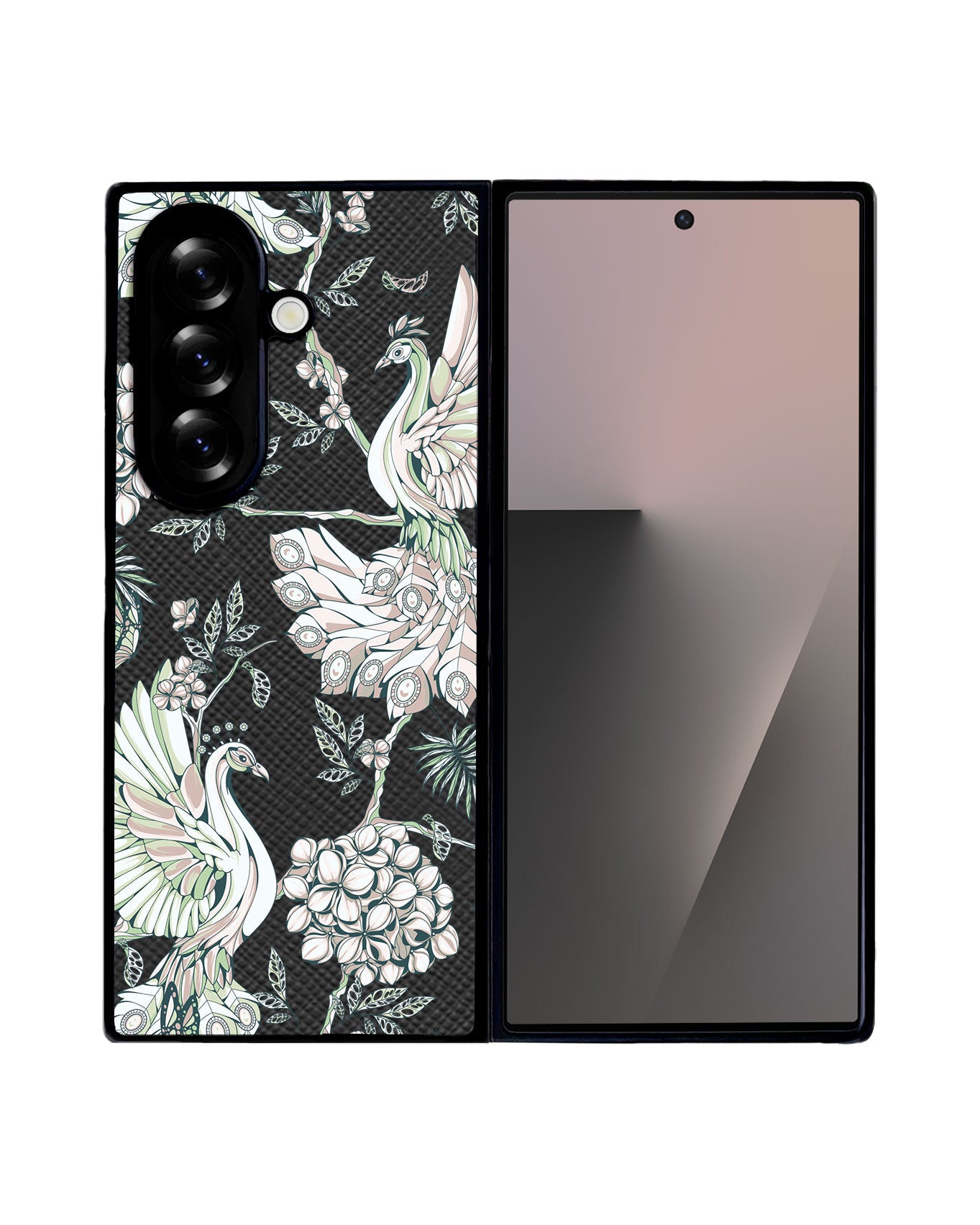 Android Flip / Fold Leather Grip - Peacock 4.0