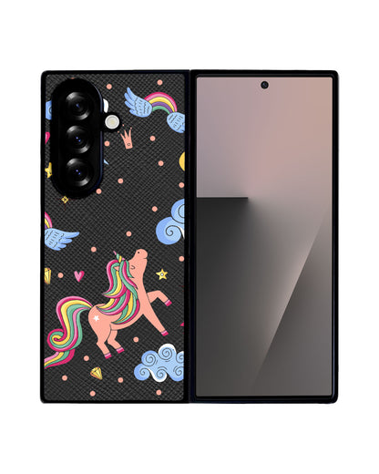 Android Flip / Fold Leather Grip - Pegasus in Fairytale