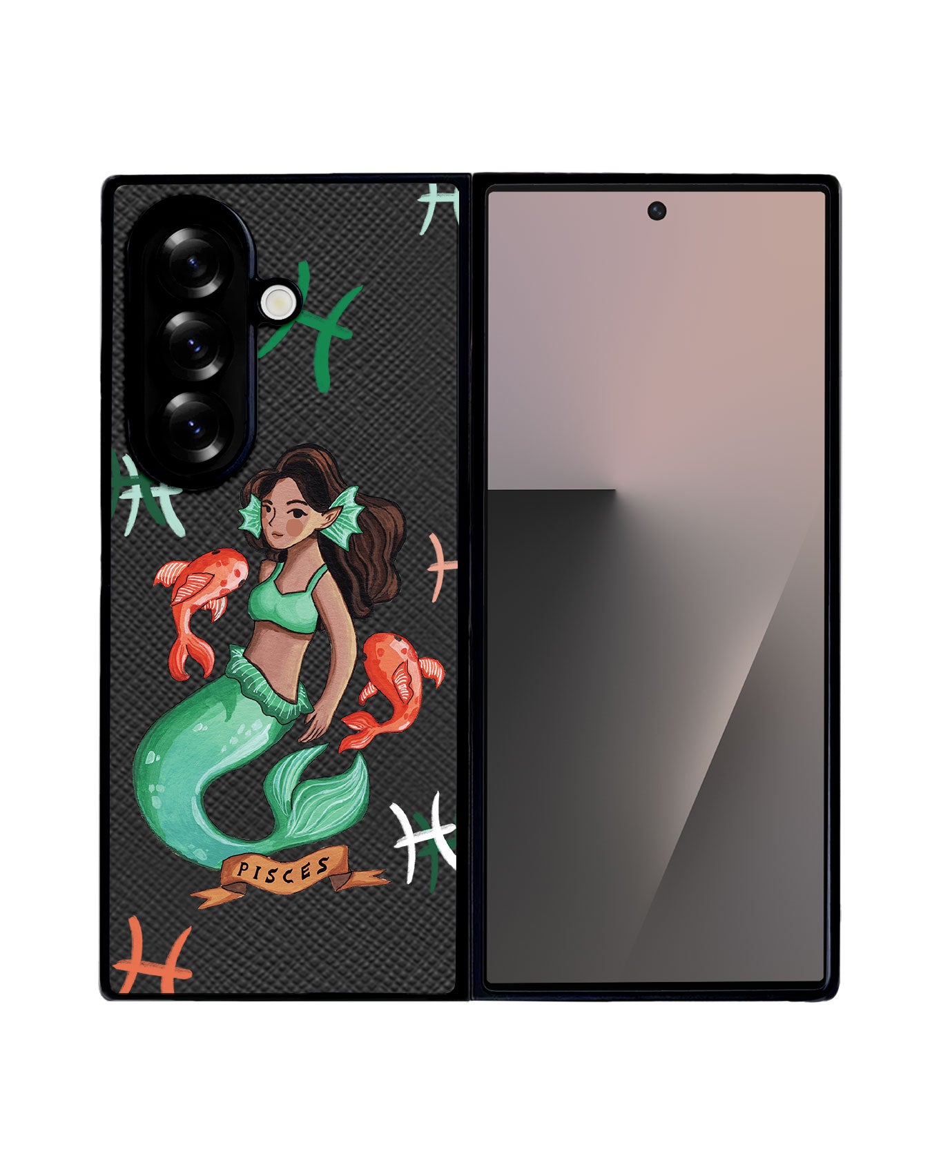 Android Flip / Fold Leather Grip - Pisces