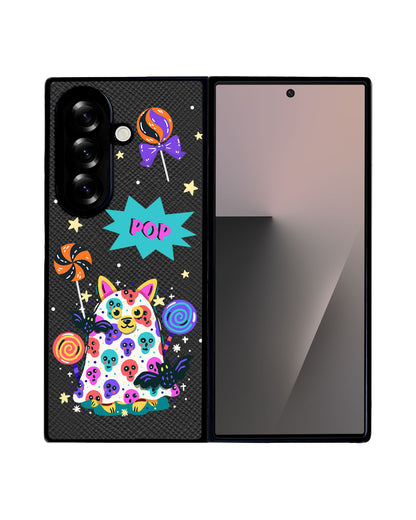 Android Flip / Fold Leather Grip - Puppy Monster