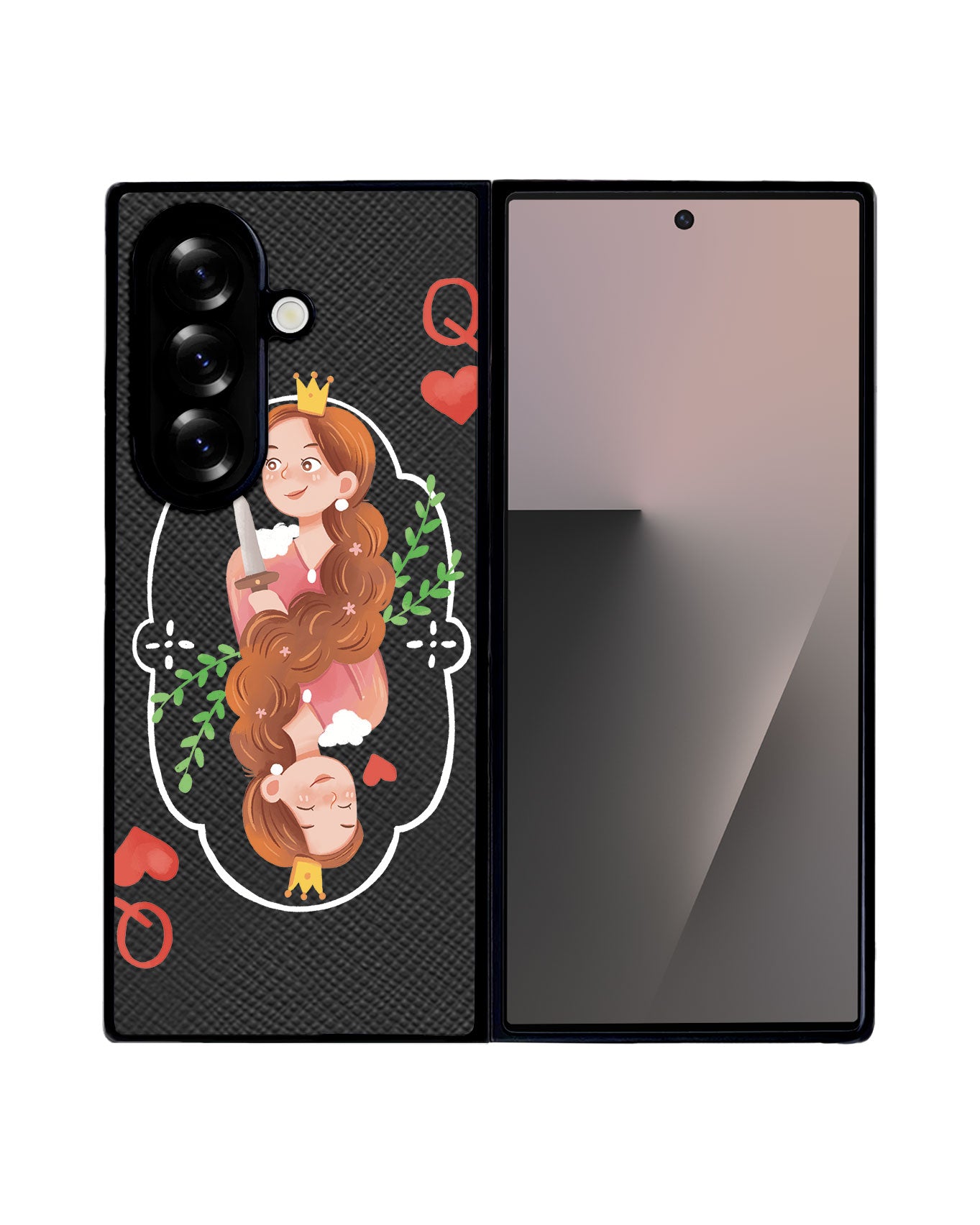 Android Flip / Fold Leather Grip - Queen (Couple Case)