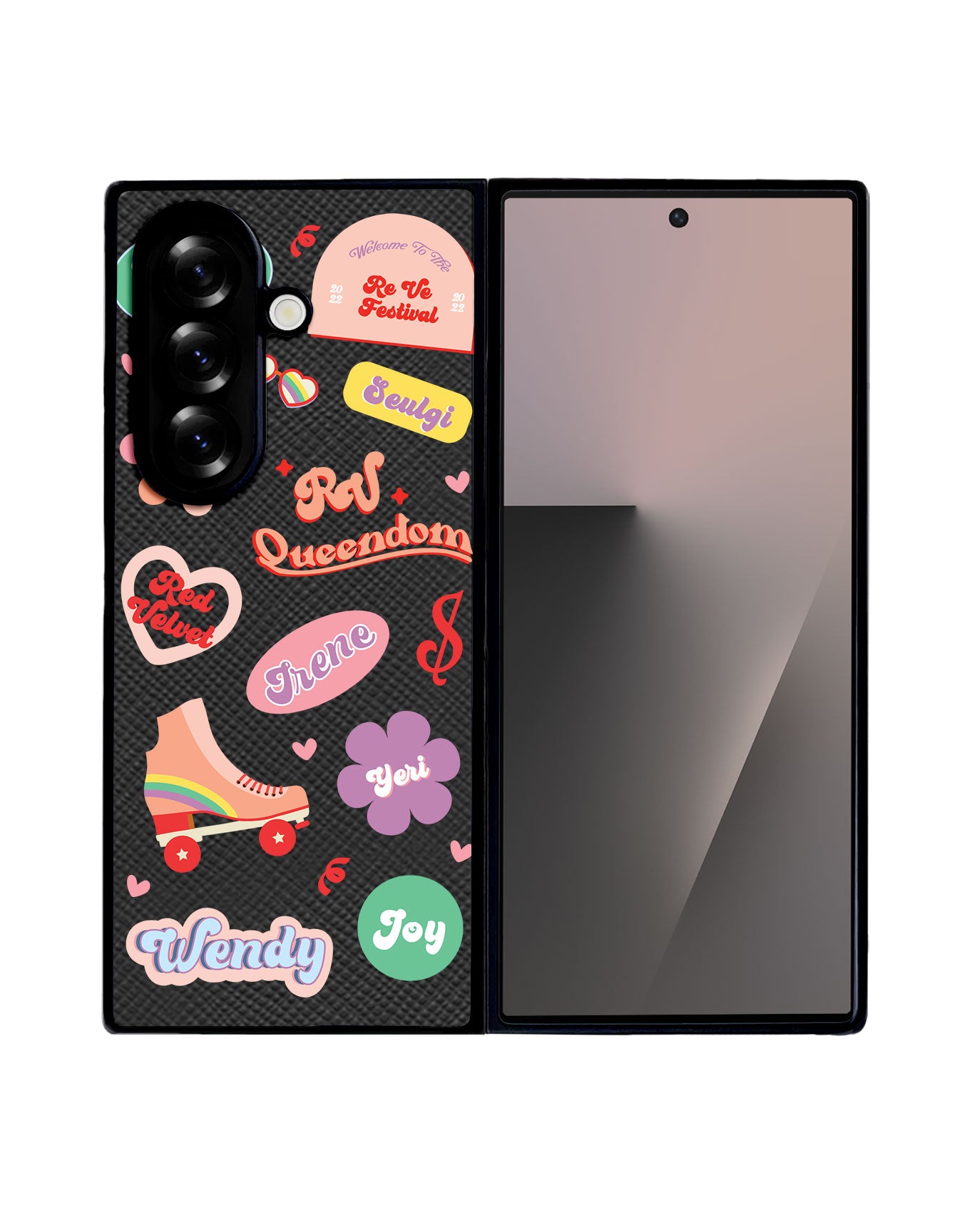 Android Flip / Fold Leather Grip - Red Velvet Sticker Pack