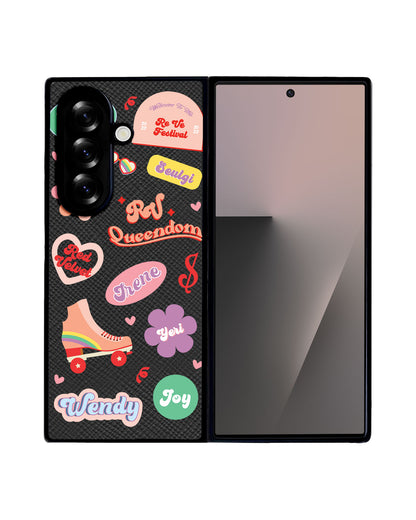 Android Flip / Fold Leather Grip - Red Velvet Sticker Pack