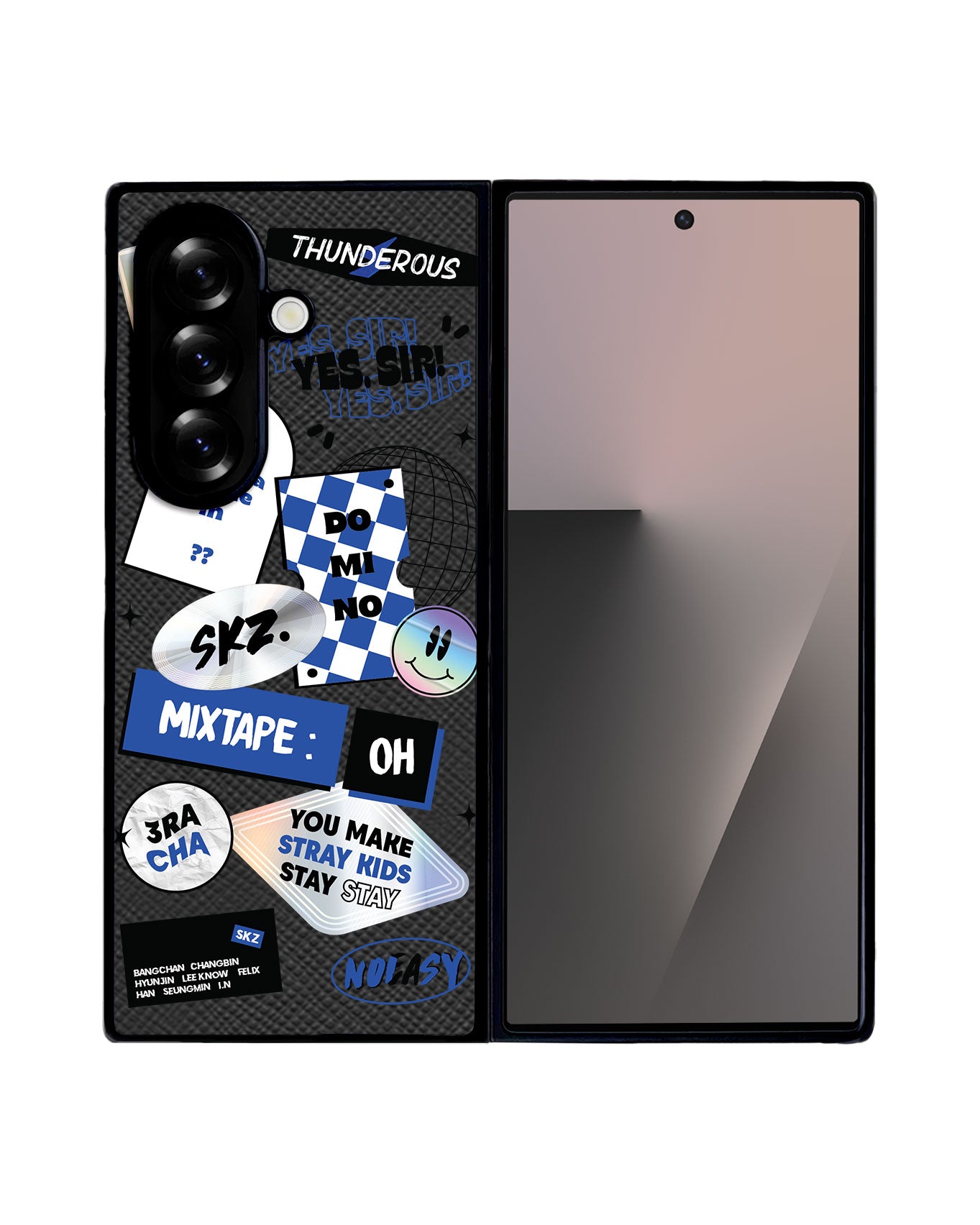 Android Flip / Fold Leather Grip - Stray Kidz Sticker Pack