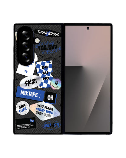 Android Flip / Fold Leather Grip - Stray Kidz Sticker Pack