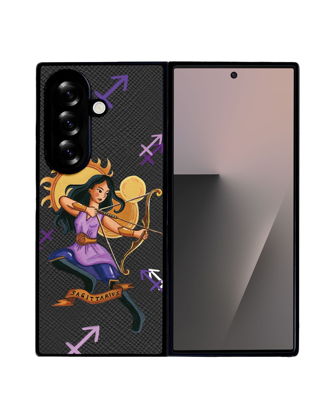 Android Flip / Fold Leather Grip - Sagitarius