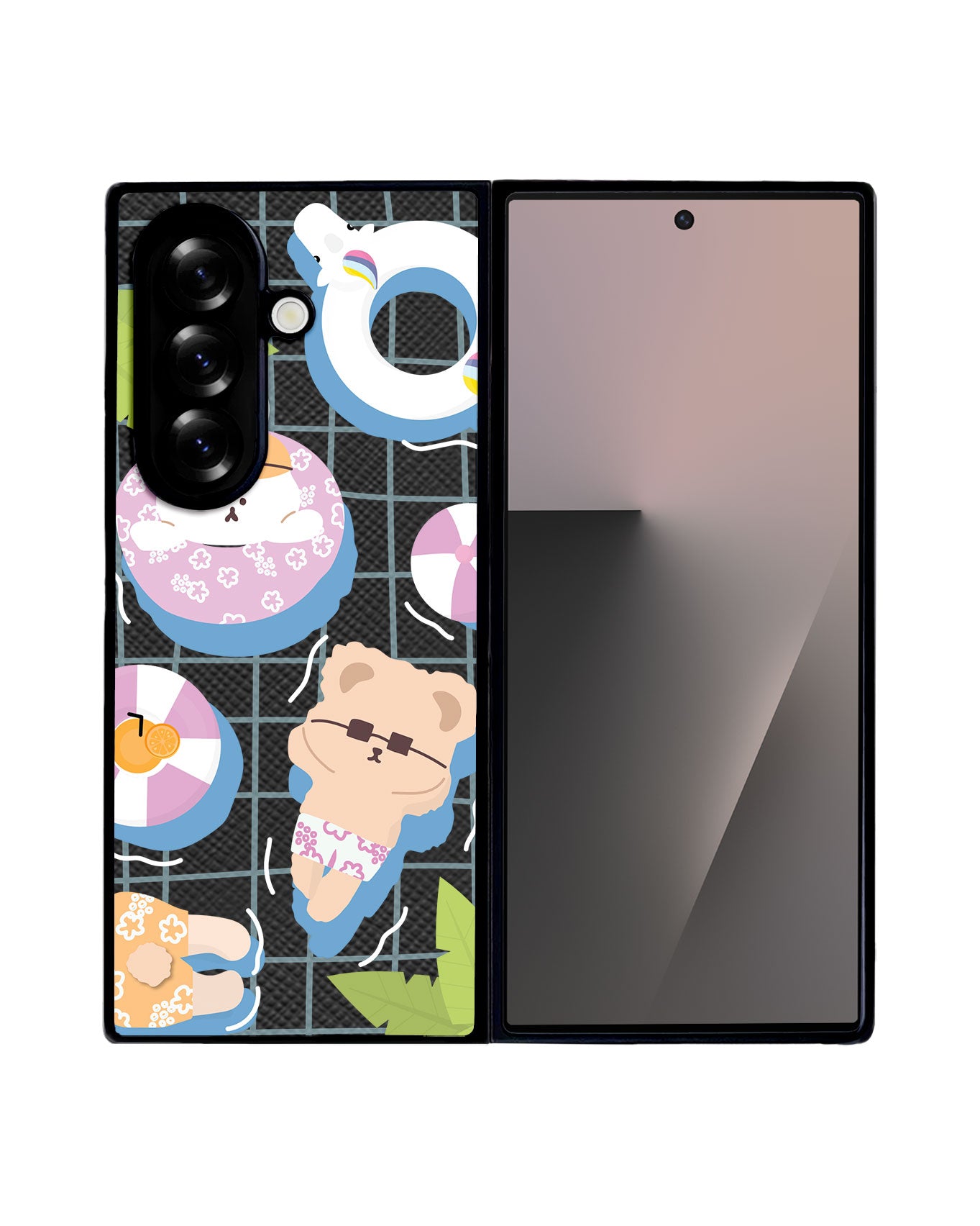 Android Flip / Fold Leather Grip - Pool Party 2.0