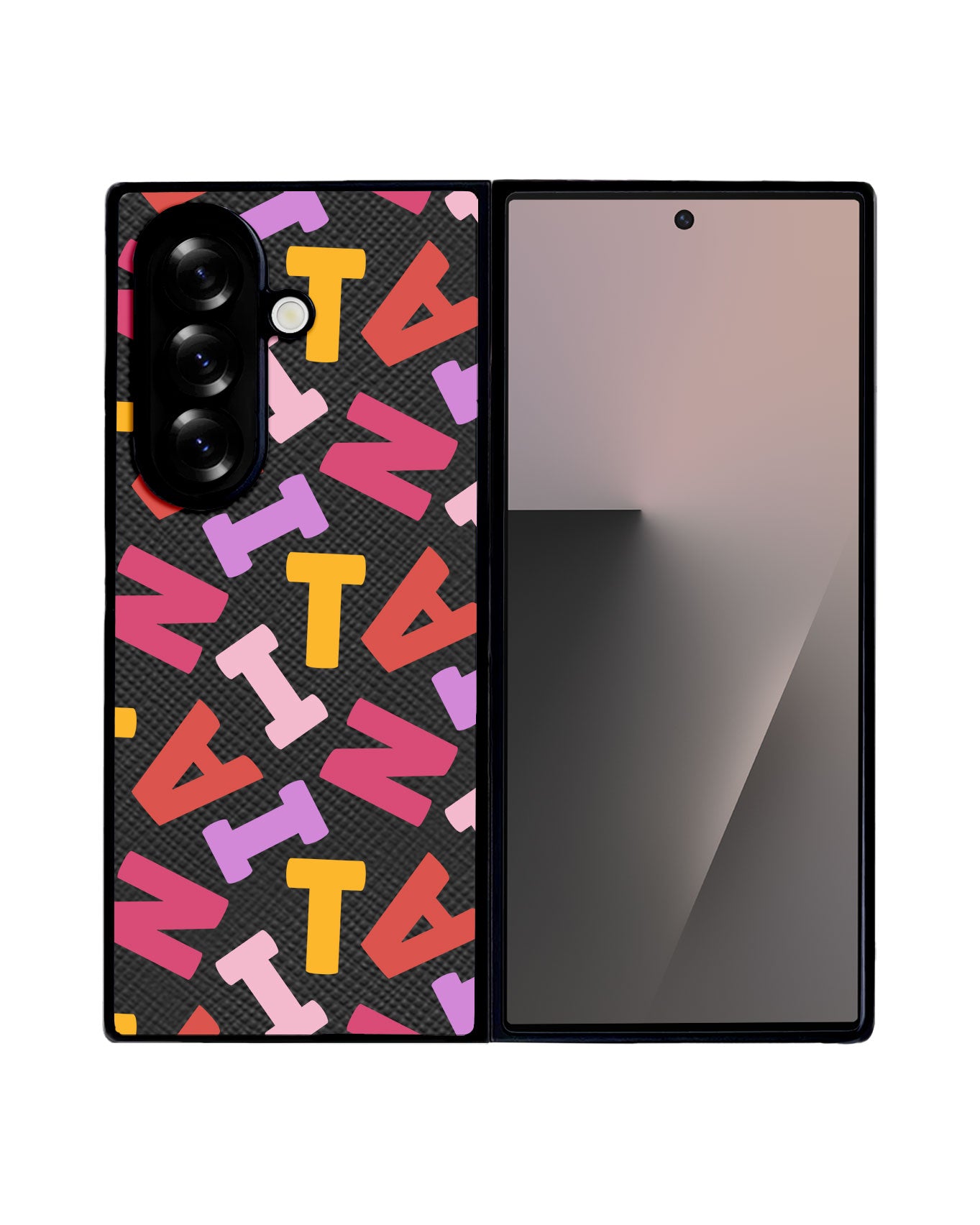 Android Flip / Fold Leather Grip - Scattered Monogram 1.0