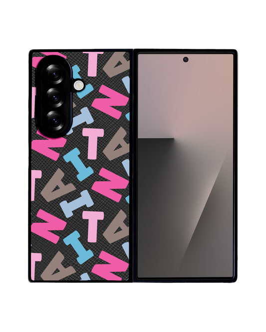 Android Flip / Fold Leather Grip - Scattered Monogram 2.0