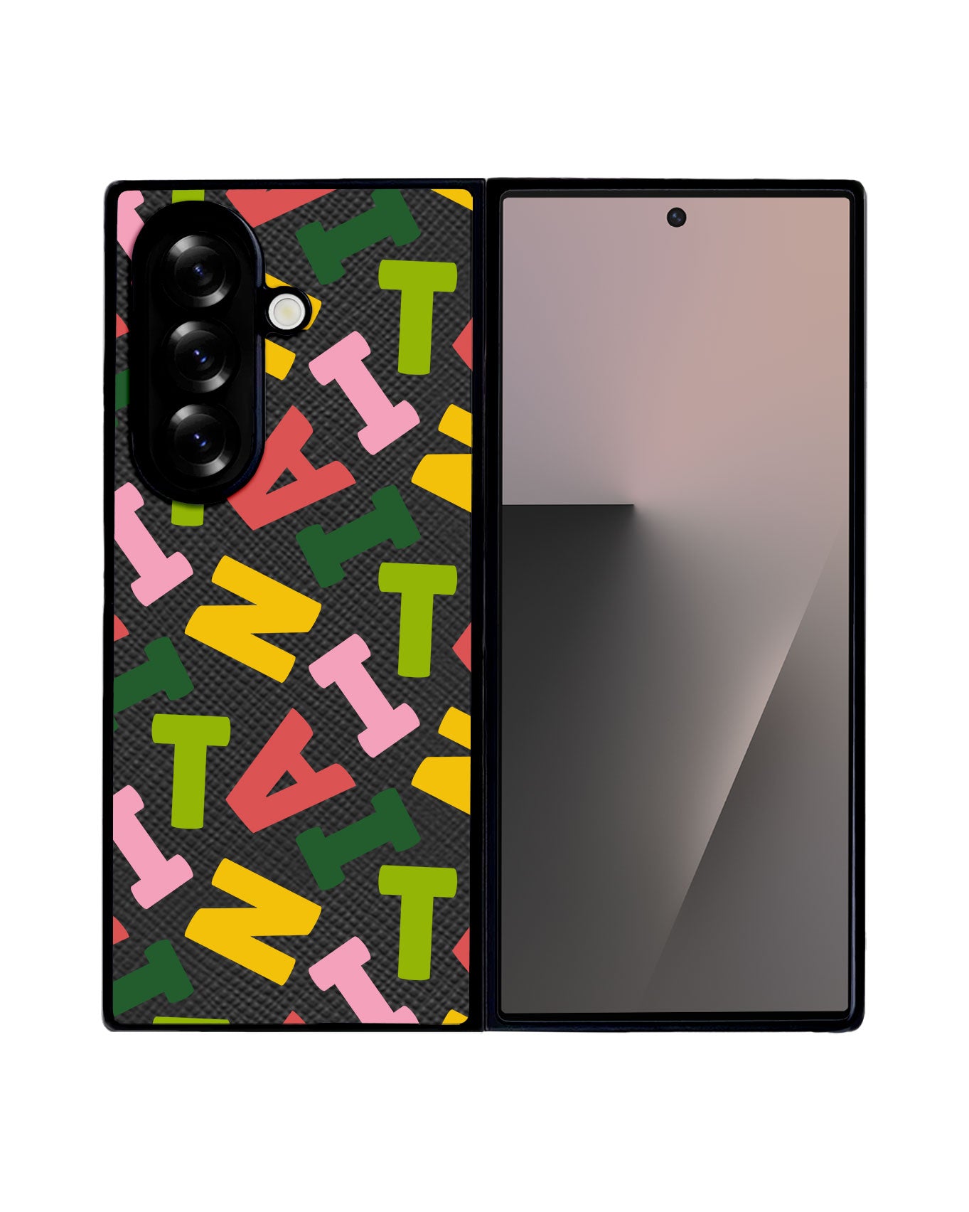 Android Flip / Fold Leather Grip - Scattered Monogram 3.0