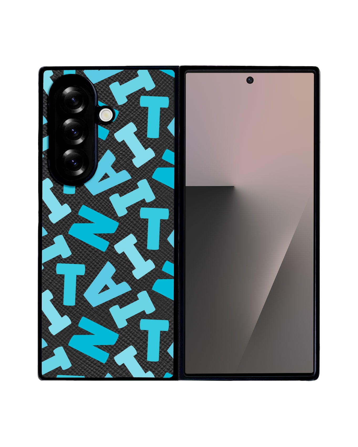 Android Flip / Fold Leather Grip - Scattered Monogram 5.0