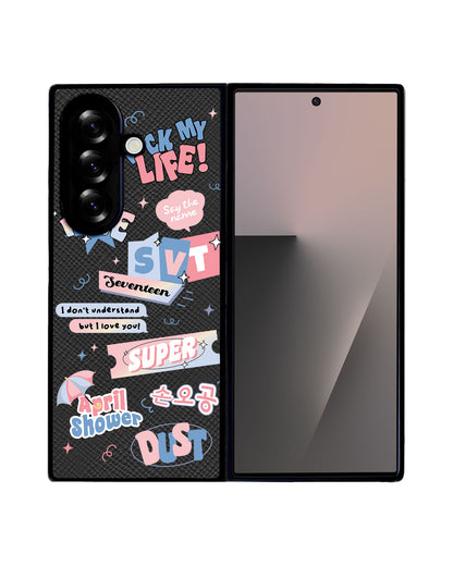 Android Flip / Fold Leather Grip - Seventeen Super