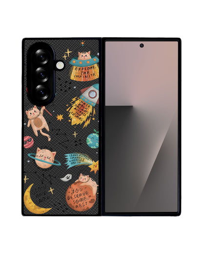 Android Flip / Fold Leather Grip - Spaceship