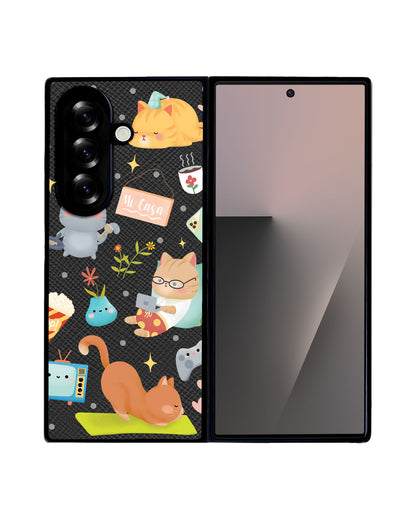 Android Flip / Fold Leather Grip - Stay Home